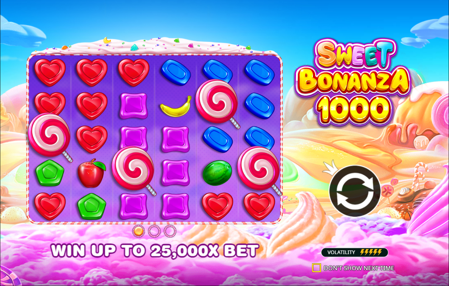Sweet Bonanza slot game screen